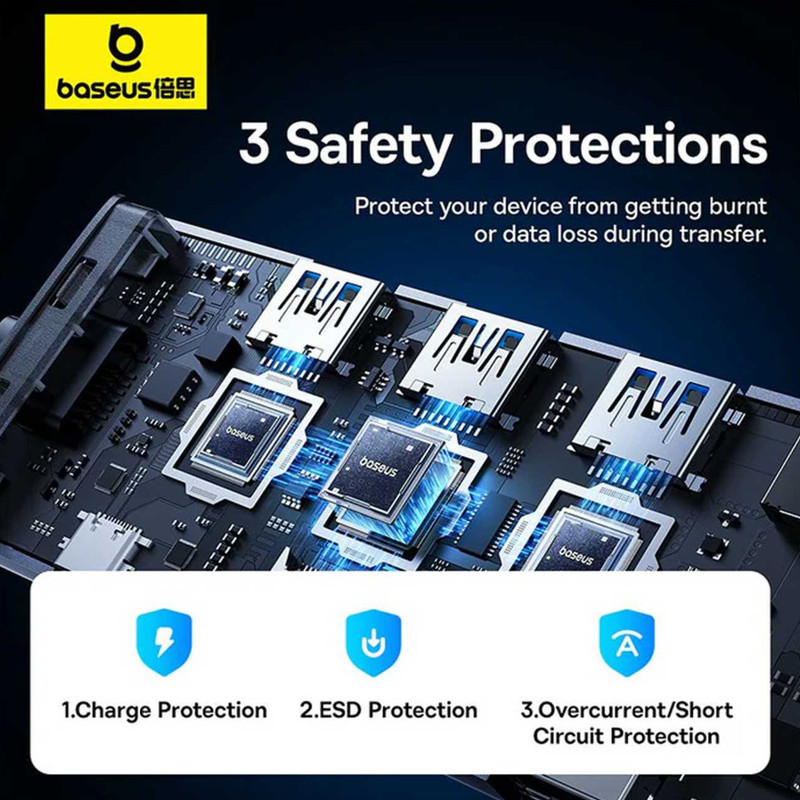 هاب 7 پورت USB-C باسئوس مدل BS-OH112