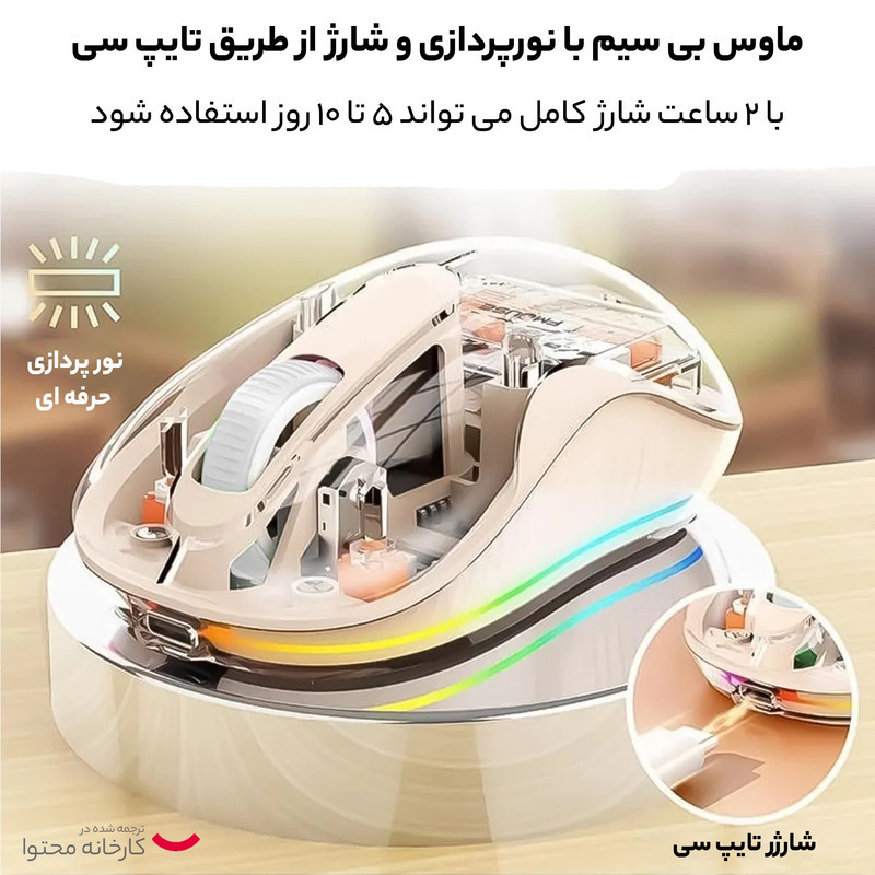 ماوس بی سیم مدل turtle mouse