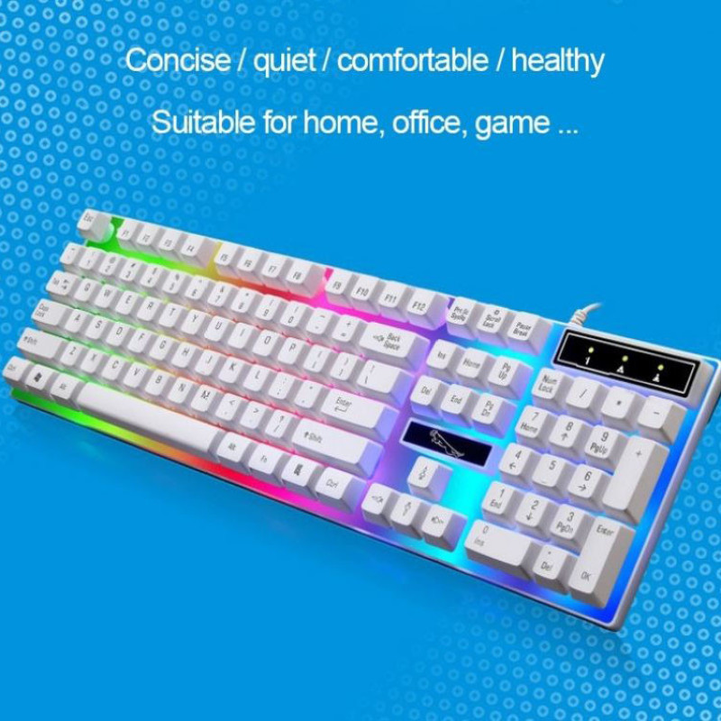 کیبورد و ماوس گیمینگ مدل G21B، سوییچ ممبران، Full-size، نورپردازی RGB