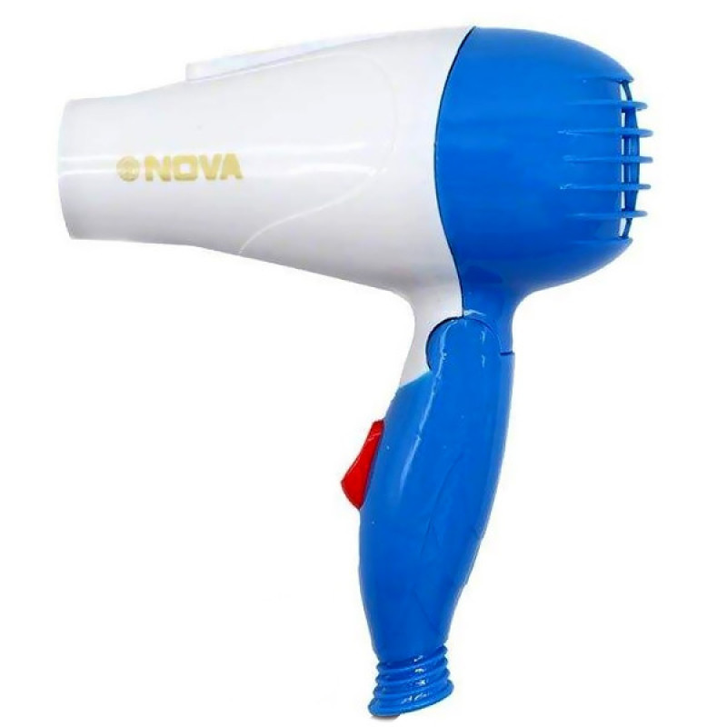 سشوار مسافرتی 1000 وات نووآ مدل NV-1290 کد 104000133، موتور AC، وزن 154 گرم، المنت فلز، با ویژگی پخش یکنواخت گرما