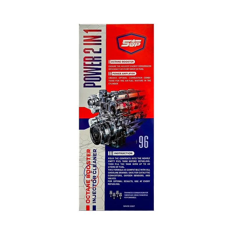 اکتان بوستر و انژکتور شوی دو کاره فایوآپ مدل Power 2 in 1 حجم 400 میلی لیتر بسته 6 عددی