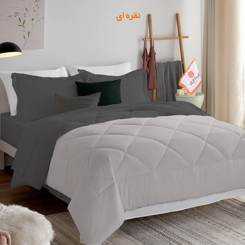 لحاف چیداری مدل دورو یک نفره سایز 190x220 سانتی متر