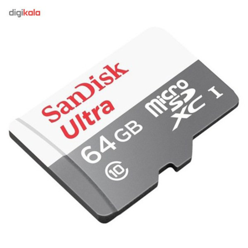 کارت حافظه microSDXC سن دیسک مدل Ultra کلاس 10 استاندارد UHS-I U1 سرعت 48MBps 320X همراه با آداپتور SD ظرفیت 64 گیگابایت