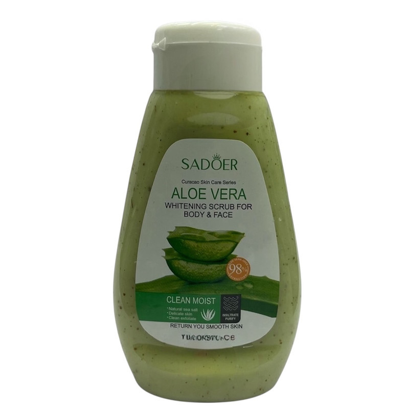ژل اسکراب صورت و بدن سادور مدل Aloe Vera مناسب برای انواع پوست وزن 300 گرم