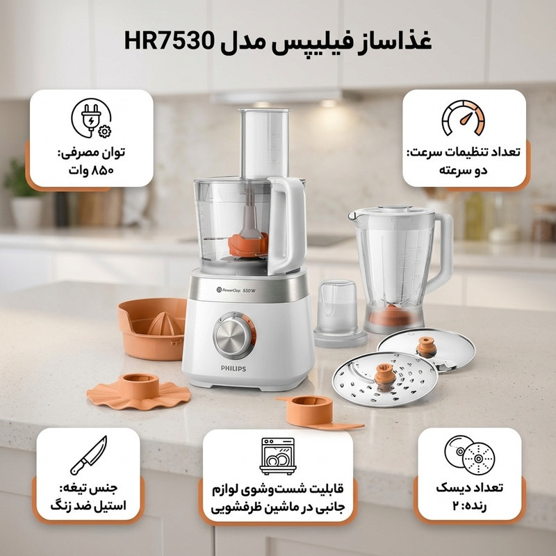 غذاساز فیلیپس مدل HR7530
