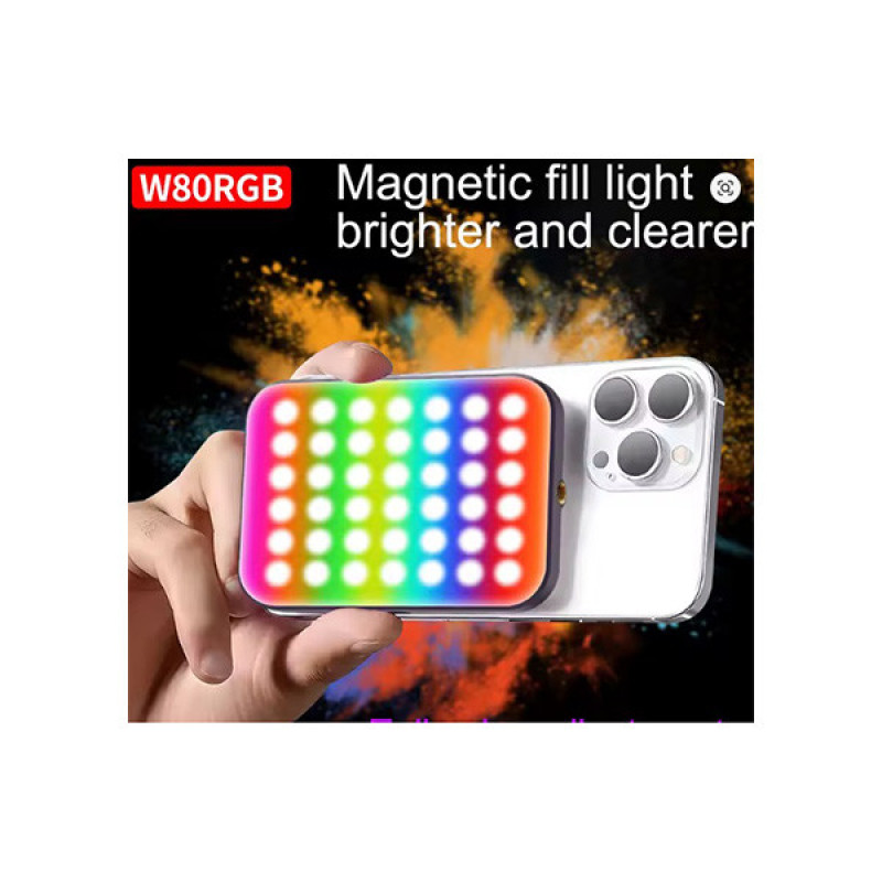 نور ثابت ال ای دی مدل W80 RGB