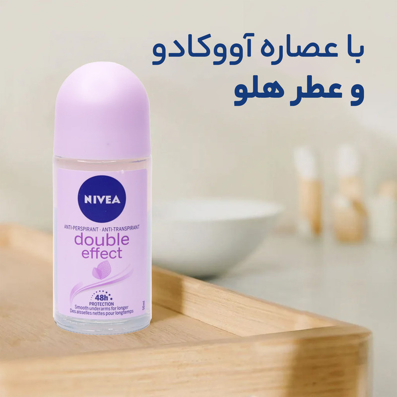 رول ضد تعریق نیوآ مدل double effect حجم 50 میلی لیتر