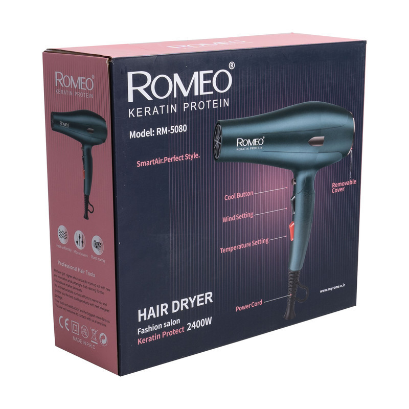 سشوار رومئو مدل RM-5080 با توان 2400 وات به همراه دیفیوزر