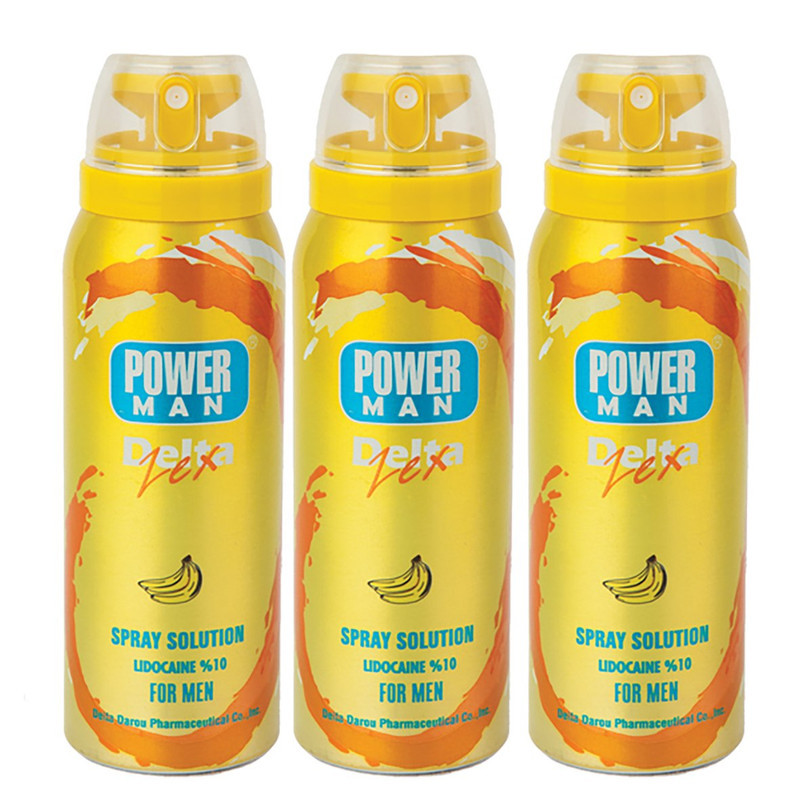 اسپری تاخیری دلتا دارو مدل Banana حجم 65 میلی لیتر مجموعه 3 عددی