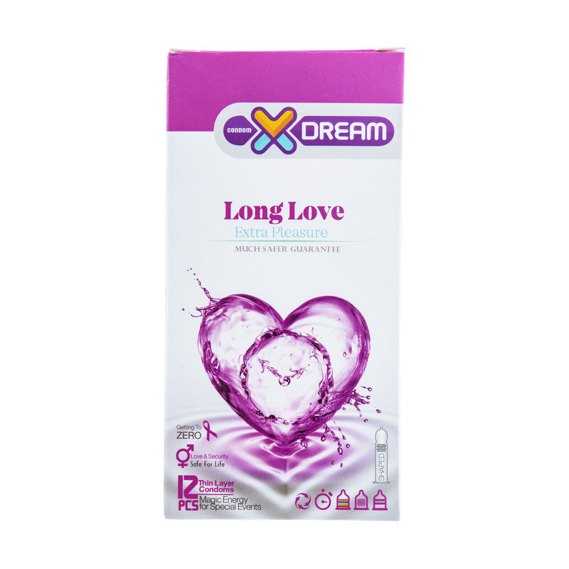 کاندوم ایکس دریم مدل Long love بسته ۱۲ عددی