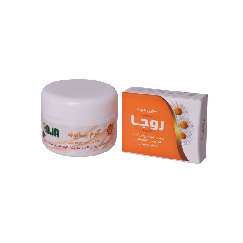 کرم مرطوب کننده روجا مدل بابونه حجم 70 میلی لیتر همراه با صابون 20 گرم