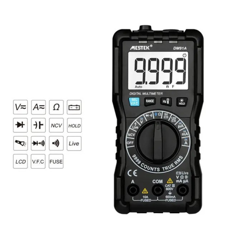 مولتی متر دیجیتال مستک مدل DM91A
