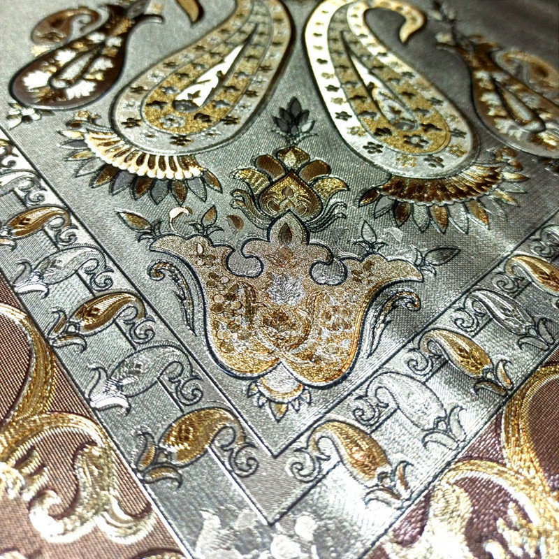 سفره چهار نفره طرح ترمه مدل پشت نخی رزین سایز 100×100 سانتی متر