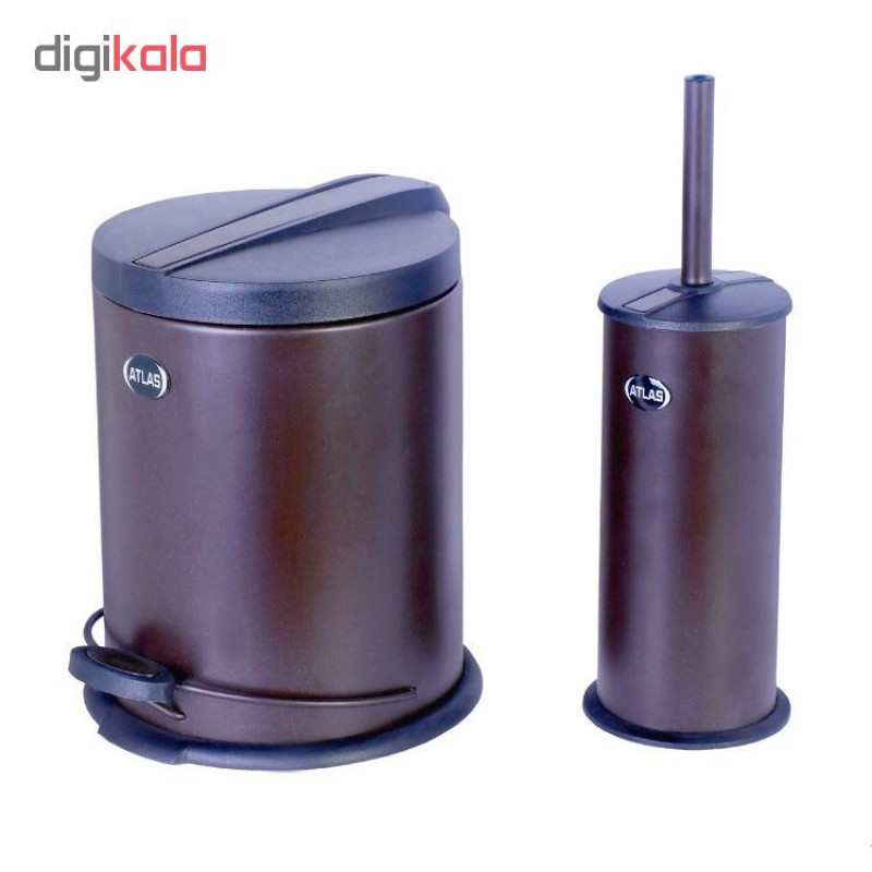 ست سطل زباله و فرچه اطلس مدل دنا کد 03