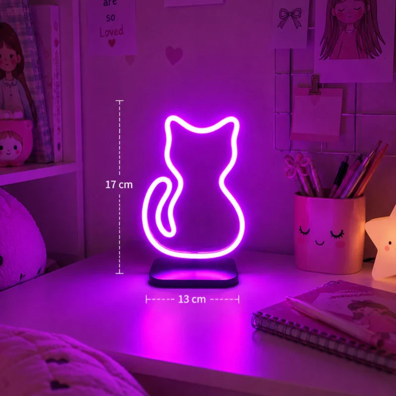 تابلو نئونی طرح گربه کد p01