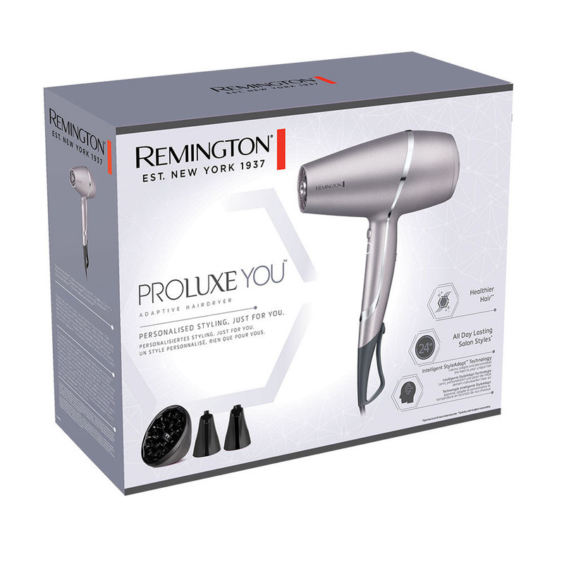 سشوار حرفه‌ای 2400 وات رمینگتون مدل AC9800 PROLUX، موتور AC، وزن 250 گرم، المنت سرامیک، دارای سری دیسپانسر با ویژگی حجم‌دهندگی، صاف‌کنندگی، فرکنندگی، با قابلیت صفحه نمایش