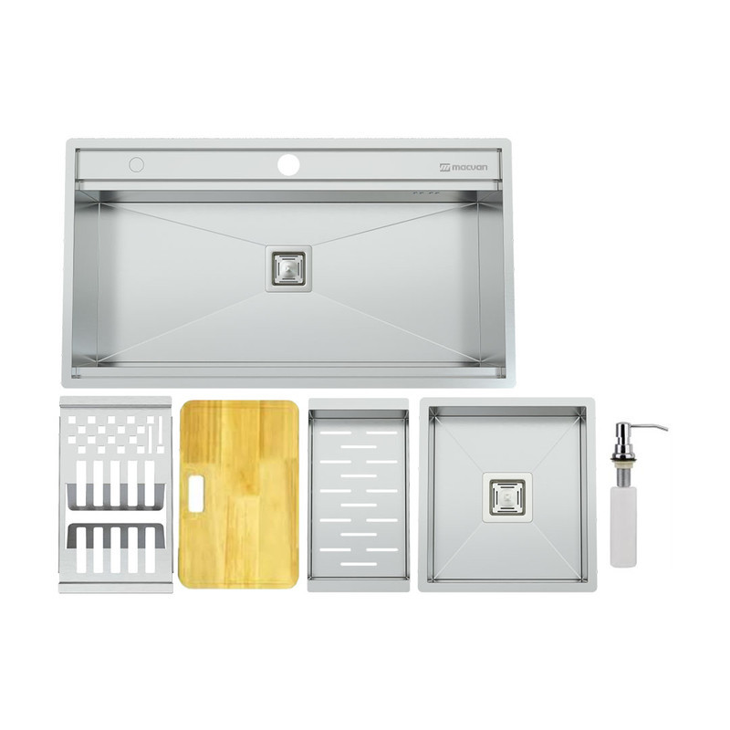 سینک ظرفشویی استیل توکار یک لگنه مکوان مدل MS90-Max