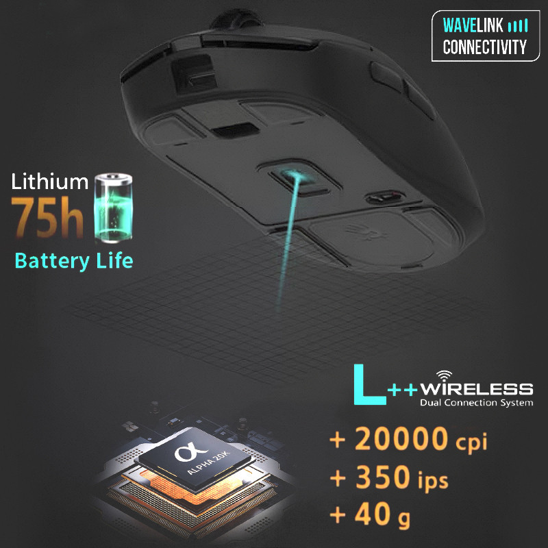 ماوس گیمینگ دوگانه بی‌سیم و باسیم ای فورتک مدل R72_ULTRA