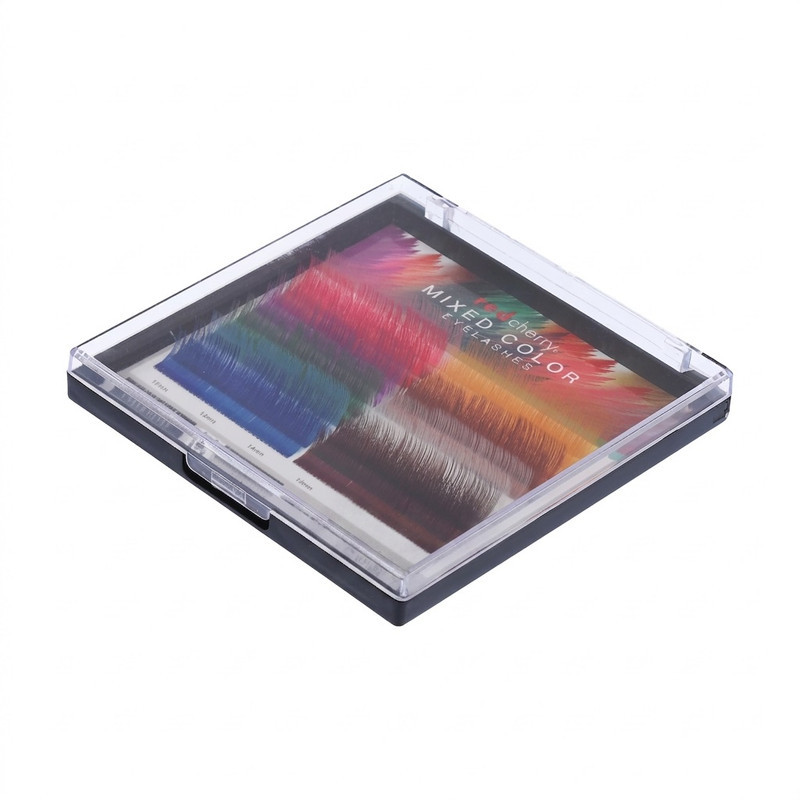مژه مصنوعی رد چری مدل Rainbow D 0.07