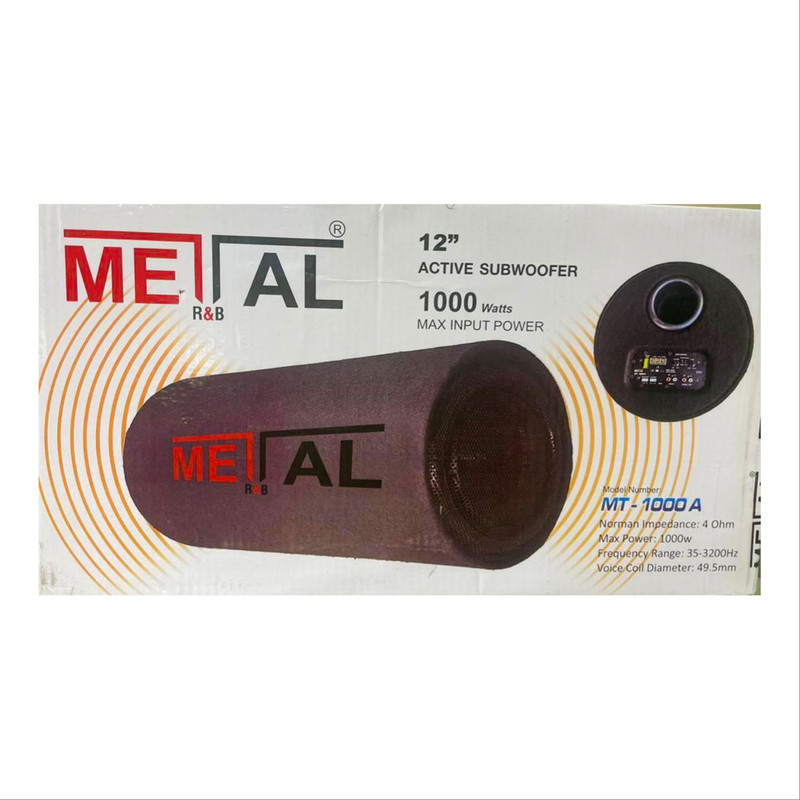 ساب ووفر و باکس پشت خودرو متال مدل اکتیو MT-1000 A سایز 12 اینچ