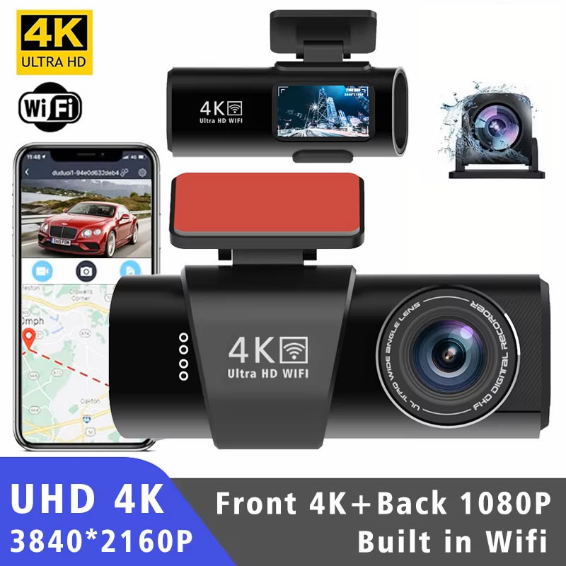 دوربین ثبت وقایع خودرو اتوویژن مدل OK309-4K+WiFi به همراه دوربین عقب