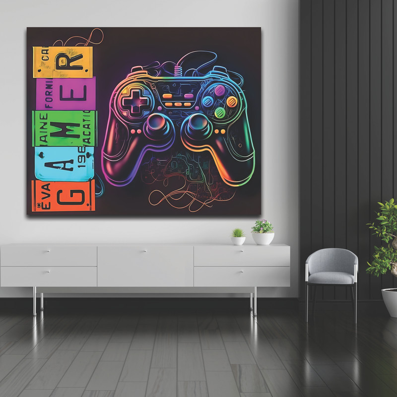 تابلو شاسی مدل گیمینگ طرح جوستیک GAMER کد 62
