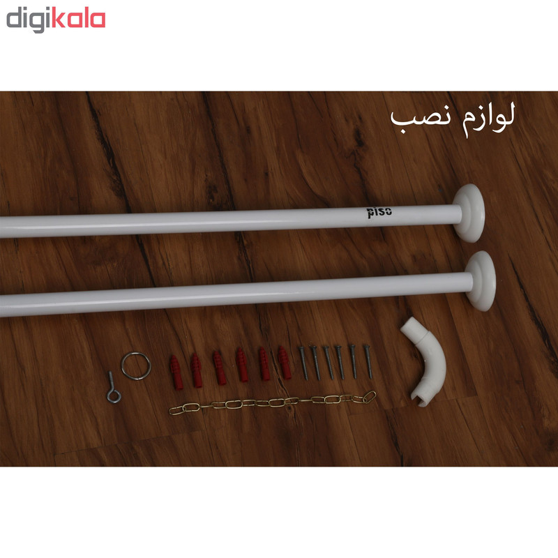 میله پرده حمام پیسو مدل L100