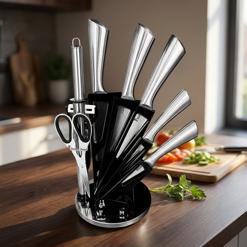 سرویس چاقو آشپزخانه 8 پارچه پارادایس مدل HS-1000