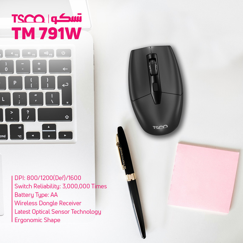 ماوس بی سیم تسکو مدل TM 791W
