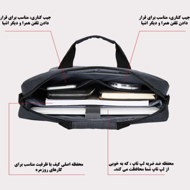 کیف لپ تاپ مدل 20 مناسب برای لپ تاپ 15.6 اینچی