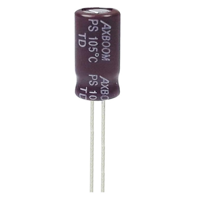 خازن الکترولیت 47 میکروفاراد 50 ولت آکسبوم مدل TEC-47050 بسته 4 عددی