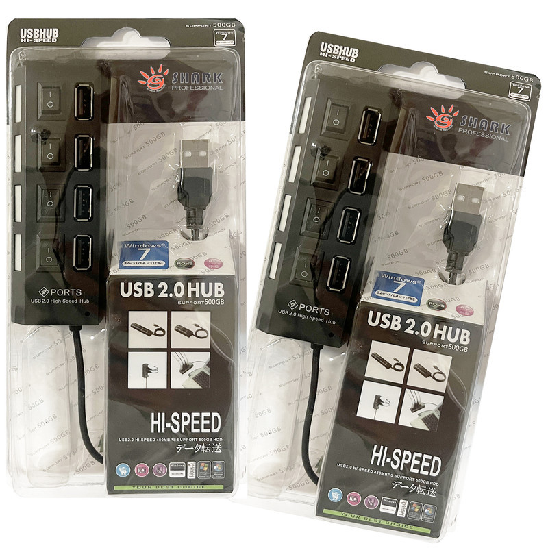 هاب 4 پورت USB 2.0 شارک مدل TURBO SPEED