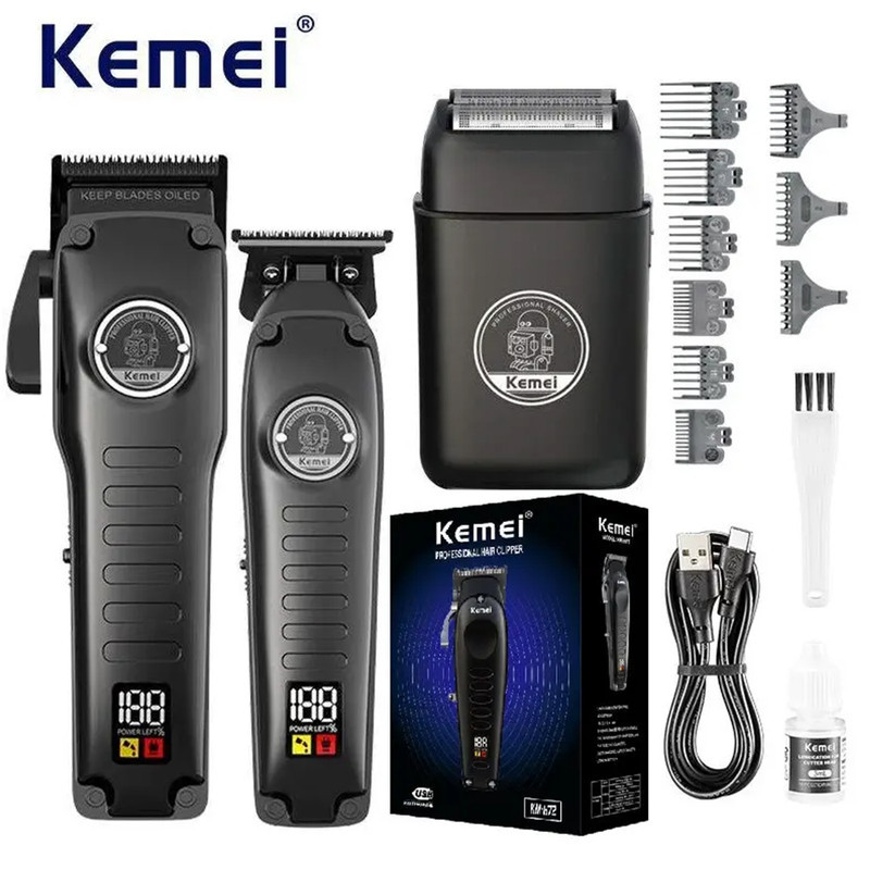 ماشین اصلاح موی سر و صورت کیمی مدل KM-1827 بسته 2 عددی