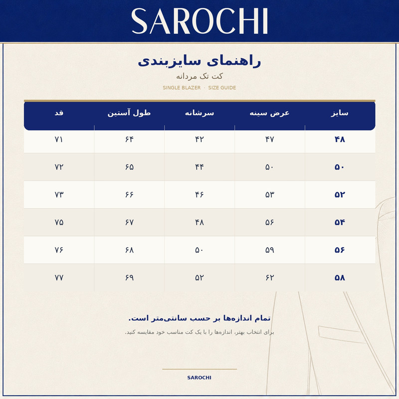 کت مردانه لینن ساروچی مدل سافاری