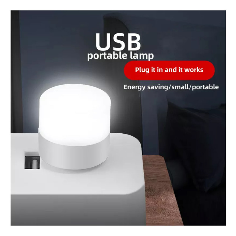 چراغ قوه مدل USB با نور مهتابی بسته 10 عددی
