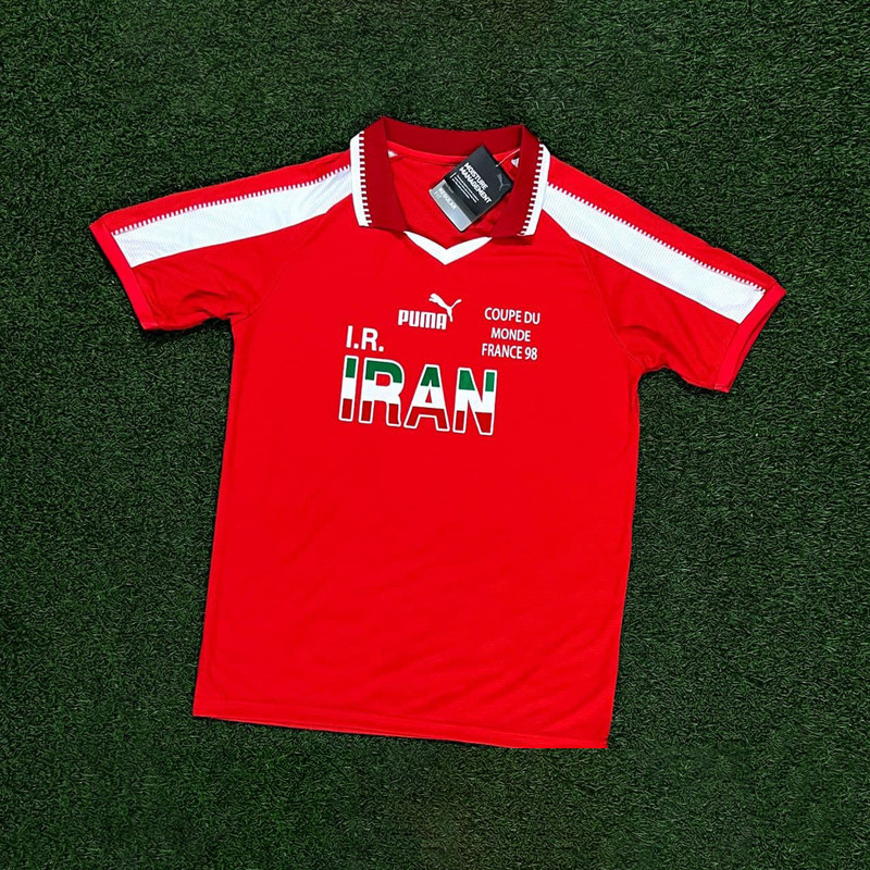 پولوشرت آستین کوتاه ورزشی مردانه مدل کیت دوم ایران جام جهانی کد 1998 - 02