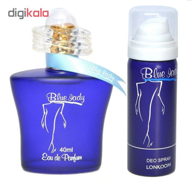 ادو پرفیوم زنانه لنکوم مدل Blue Lady حجم 40 میلی لیتر به همراه اسپری مدل Blue Lady حجم 50 میلی لیتر