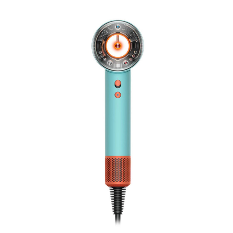 سشوار خانگی 220 وات دایسون مدل Supersonic hd16، موتور AC، وزن 2140 گرم، دارای سری برس‌دار گرد پهن، سری چرخشی، متمرکز‌کننده باریک، متمرکز‌کننده پهن، سری شانه‌دار با ویژگی صاف‌کنندگی، با قابلیت باد سرد