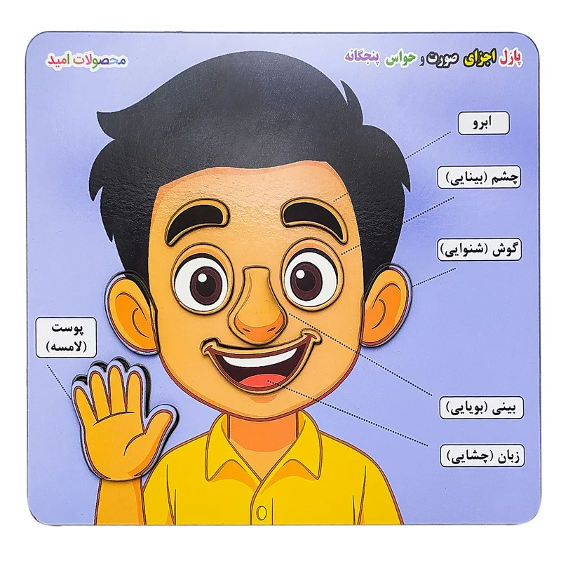 پازل آموزشی محصولات امید مدل حواس پنجگانه