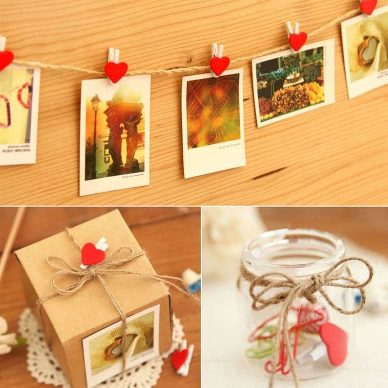 گیره عکس مدل قلبی بسته 10 عددی