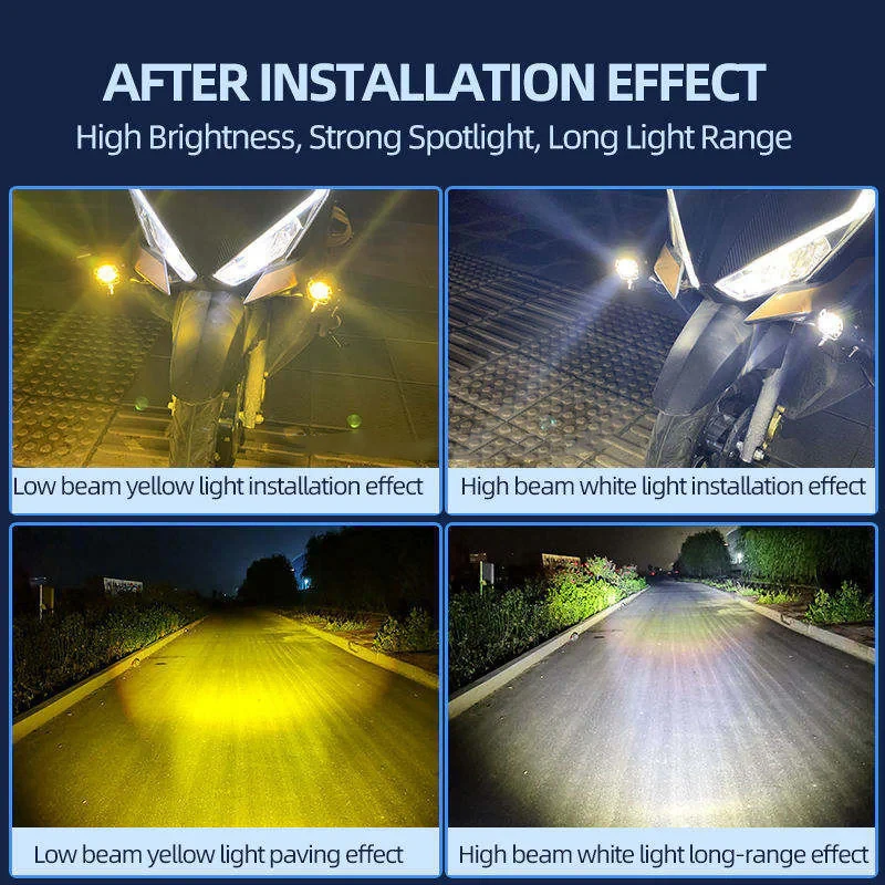 پرژکتور دو کنتاکت خودرو طرح نقطه ای مدل Spot Light بسته دو عددی