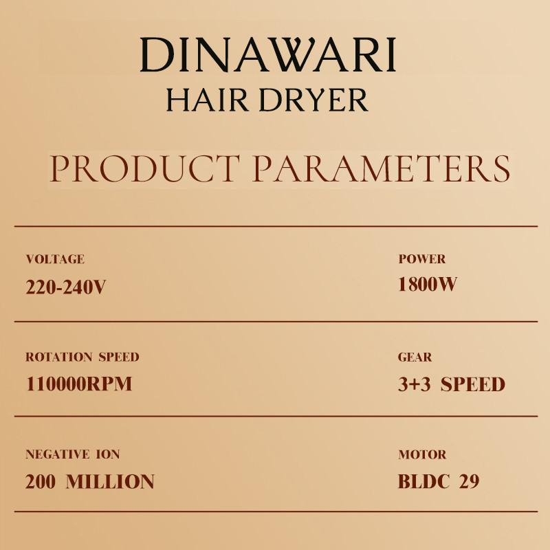 سشوار حرفه ای 1800 وات دیناواری مدل D-398
