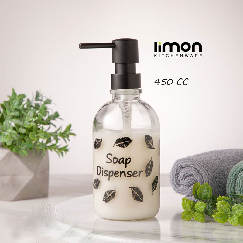 مخزن مایع دستشویی لیمون مدل گرد 450 سی سی کد RM2089