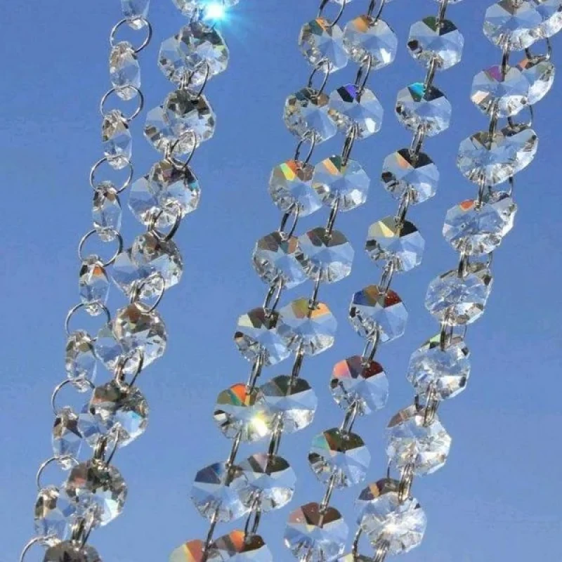 پرده ریشه ای آریا کریستال مدل هلال سایز 120x120 سانتی متر
