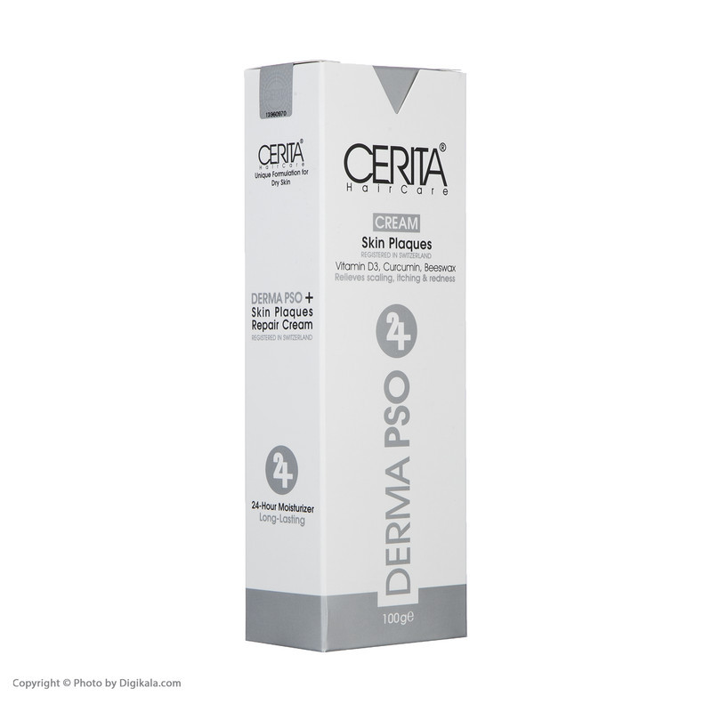 کرم ترمیم کننده سریتا مدل DERMA PSO 24H حجم 100 میلی لیتر
