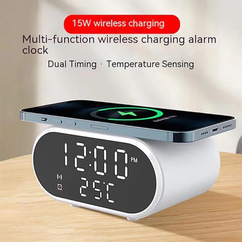 ساعت رومیزی مدل وایرلس شارژر کد AY-CL