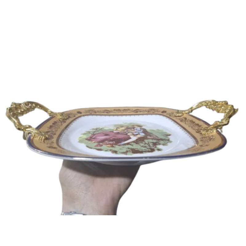 شیرینی خوری چینی پردیس کاشان مدل لیلی و مجنون مربع
