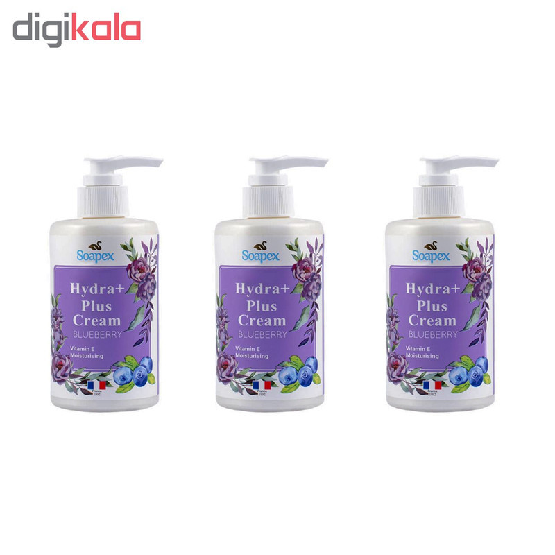 کرم آبرسان سوپکس مدل BLUEBERRY حجم 250 میلی لیتر مجموعه 3 عددی