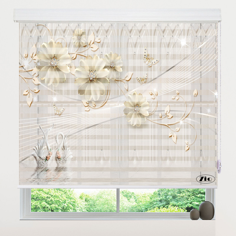 پرده زبرا زیو مدل 3D-1052 سایز 200x150 سانتی متر