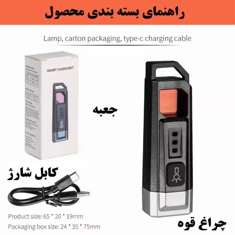 چراغ قوه دستی مدل s4 با نور مهتابی